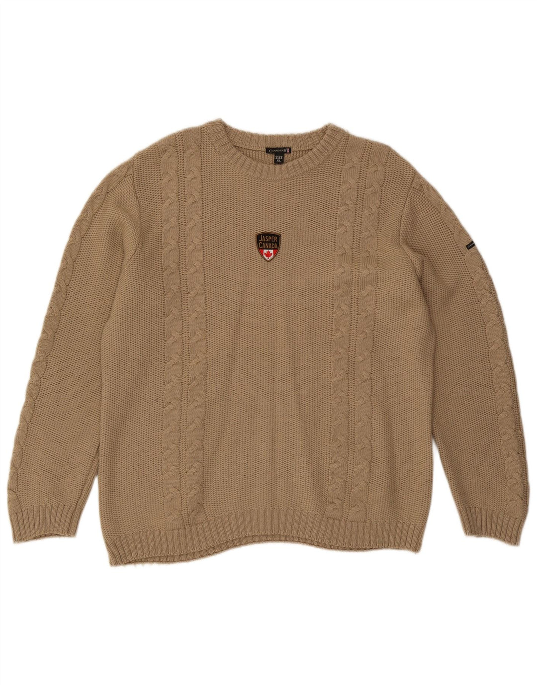 Suéter masculino Canadiens com gola canoa XL lã bege