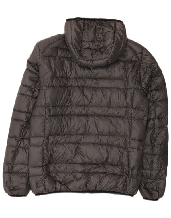 Jaqueta masculina acolchoada com capuz Blauer UK 38 poliamida cinza médio