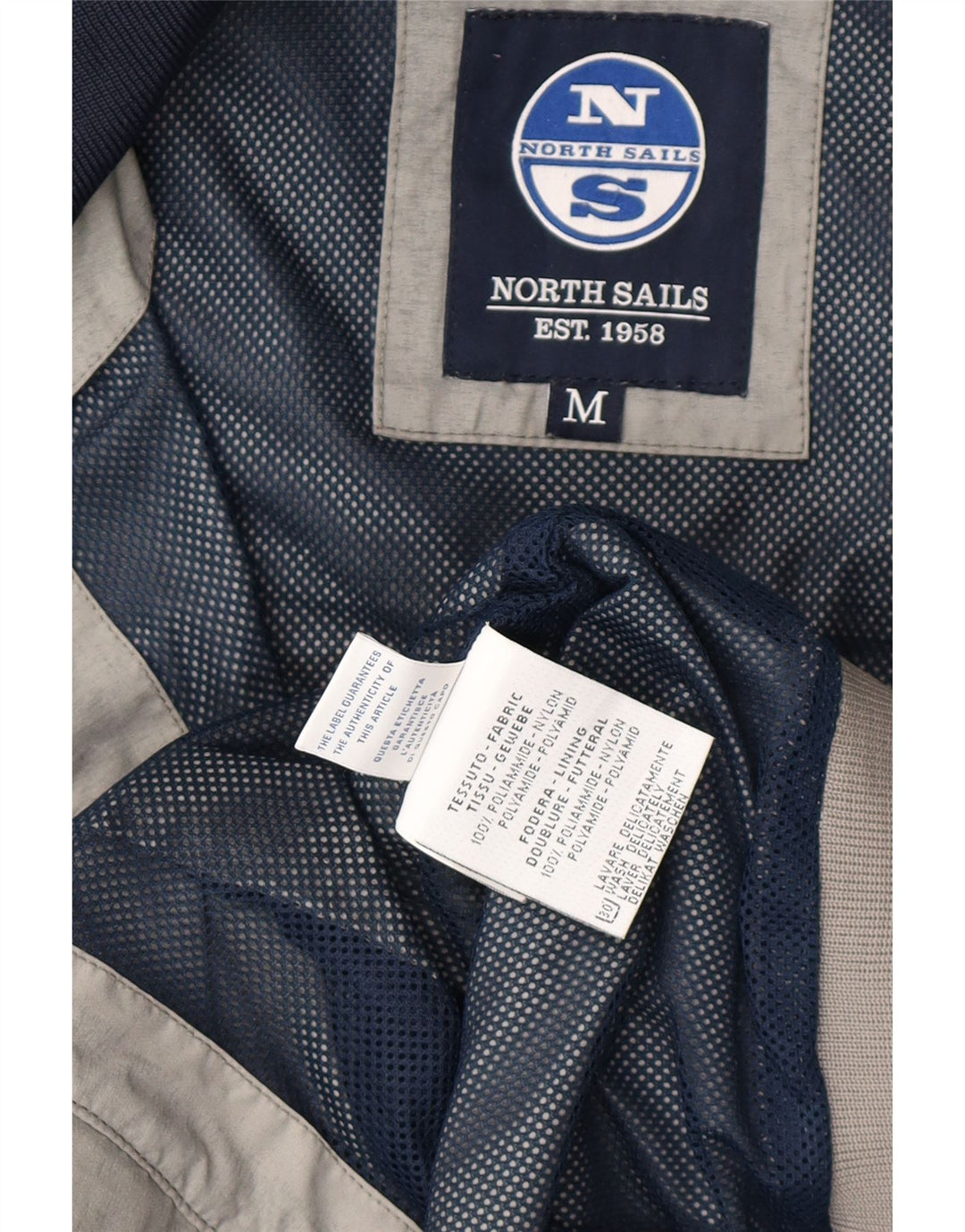 Jaqueta bomber masculina North Sails UK 38 nylon cinza médio
