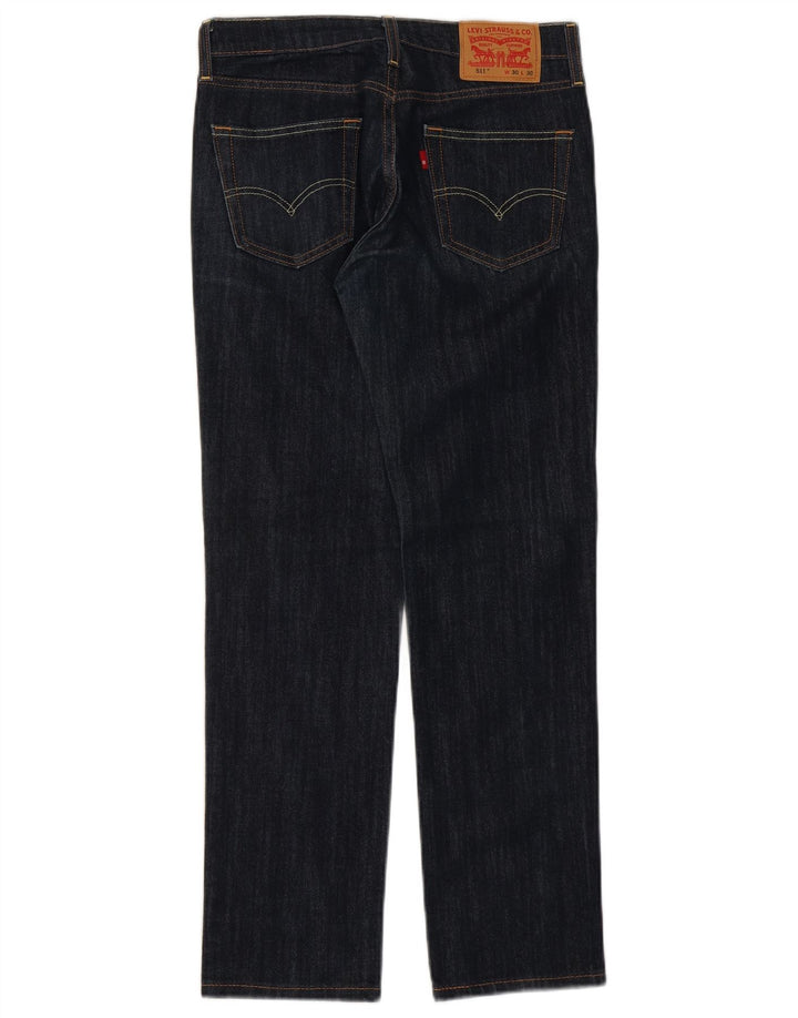 Levi's Masculino 511 Slim Jeans W30 L30 Azul Marinho Algodão