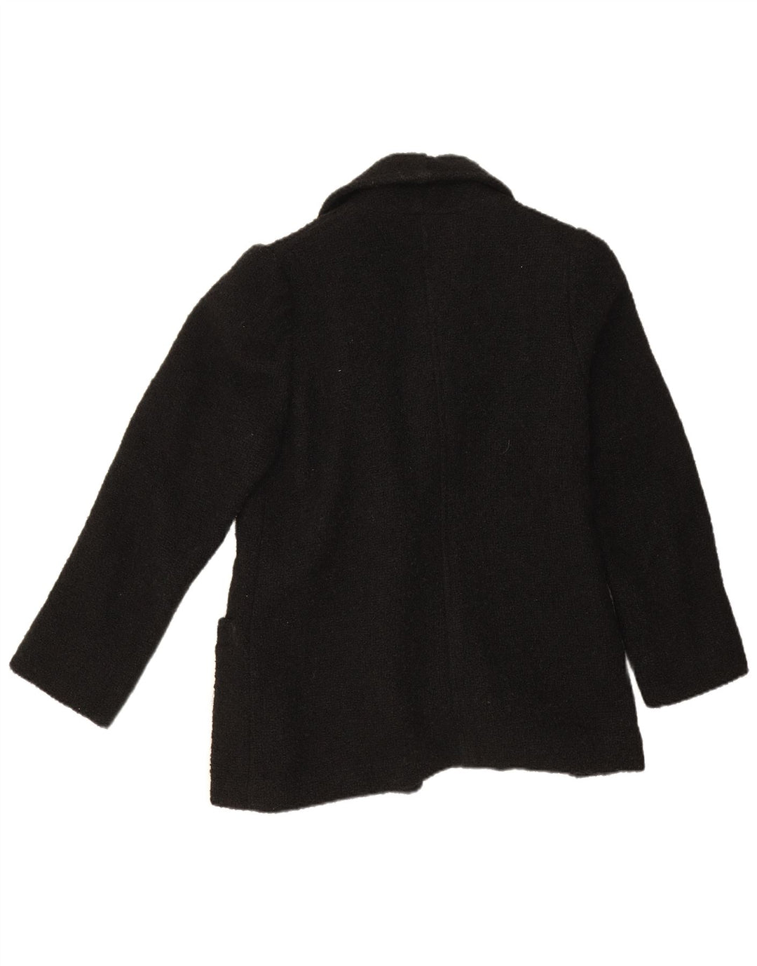 Jaqueta blazer feminina vintage com peito duplo Reino Unido 12 médio preto