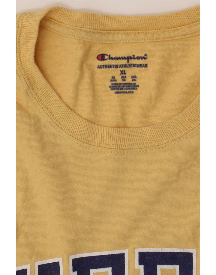 Camiseta gráfica masculina Champion XL amarelo