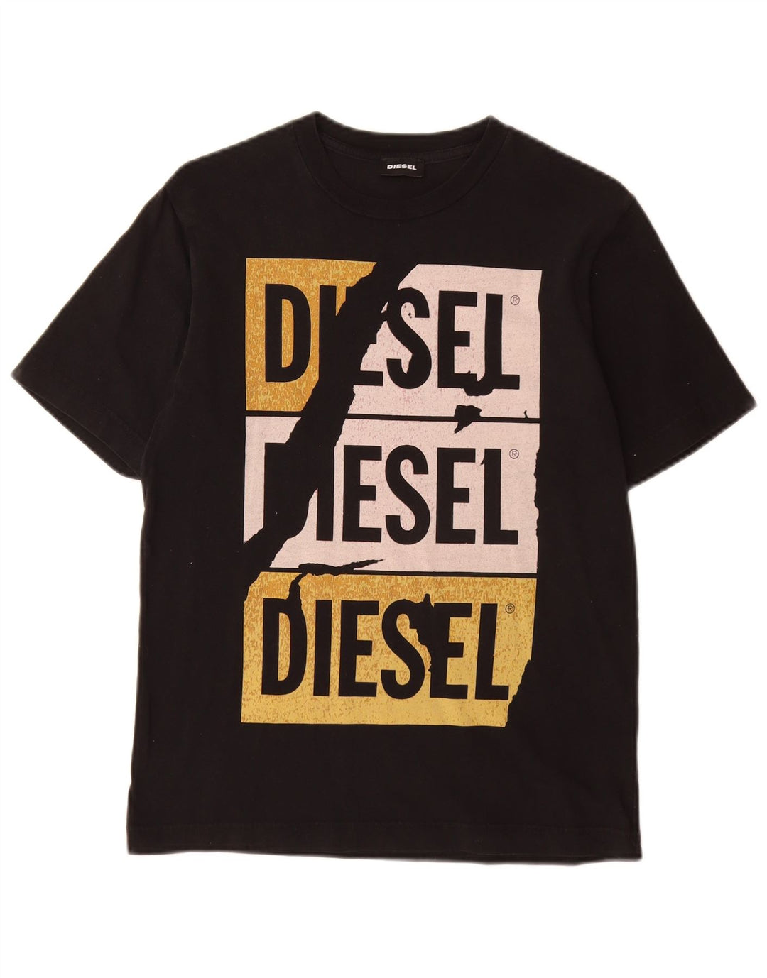 Camiseta gráfica DIESEL Boys 11-12 anos preta