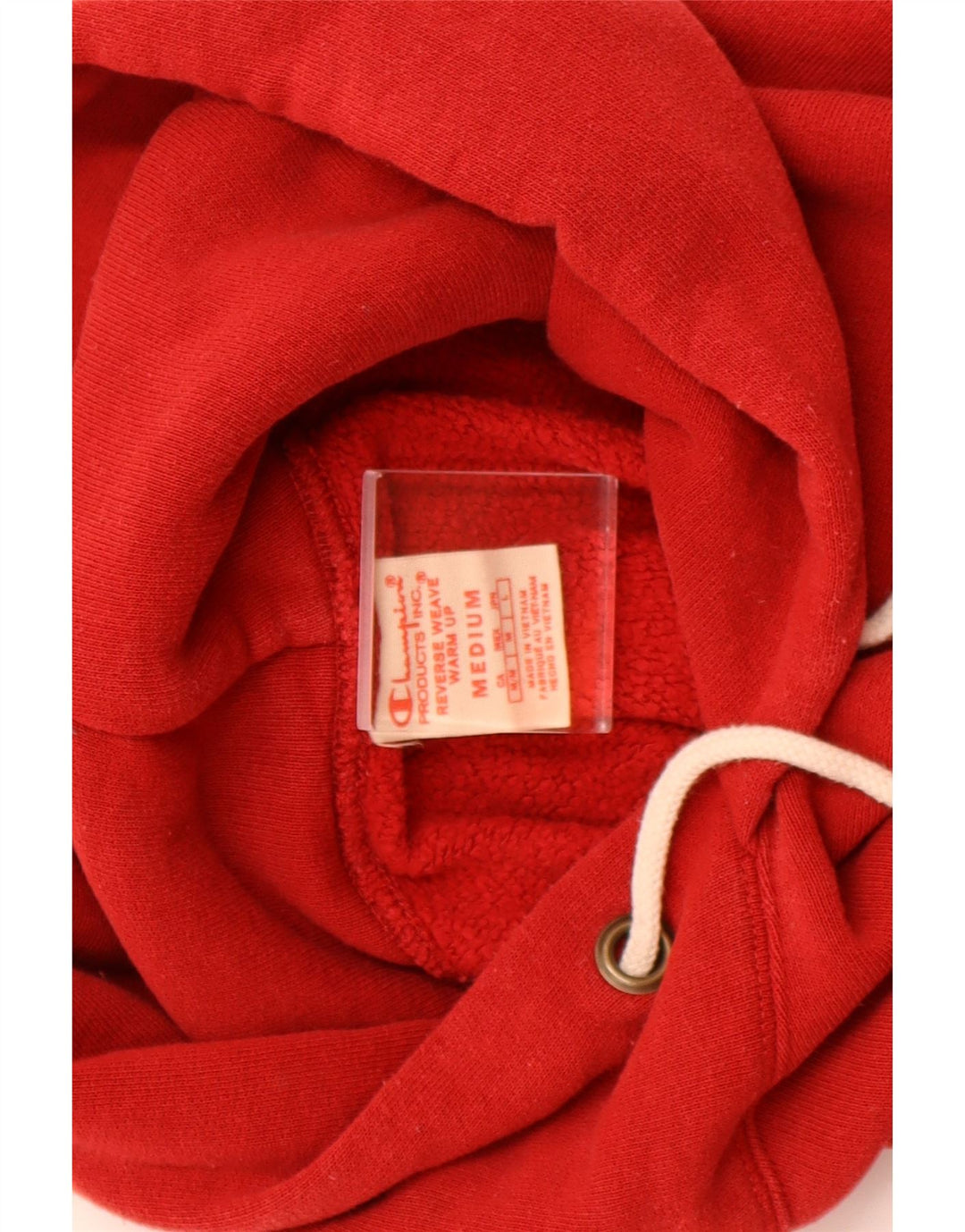 CHAMPION Suéter masculino com capuz e tecido reverso de algodão vermelho médio