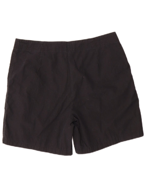 Shorts casuais femininos Marks & Spencer UK 12 médio W30 algodão preto