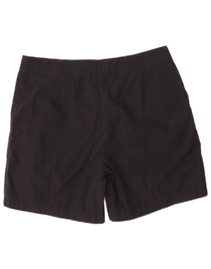 Shorts casuais femininos Marks & Spencer UK 12 médio W30 algodão preto