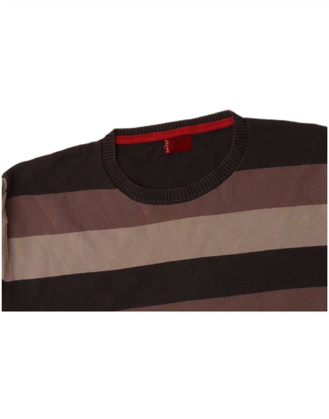 Suéter masculino LEVI'S com gola redonda, grande algodão listrado multicolorido