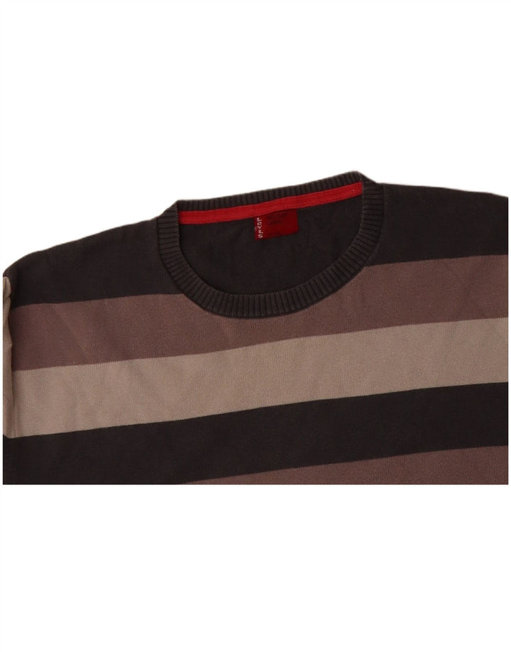 Suéter masculino LEVI'S com gola redonda, grande algodão listrado multicolorido