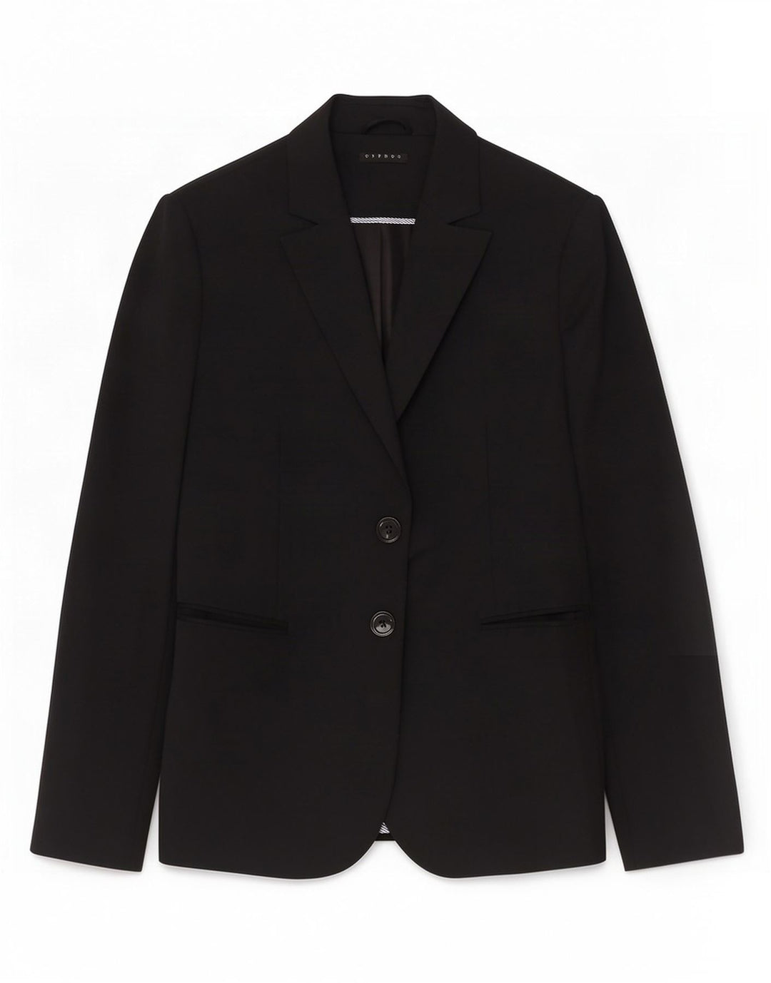 Jaqueta Blazer Sisley Feminina com 2 Botões Reino Unido 12 Médio Preto