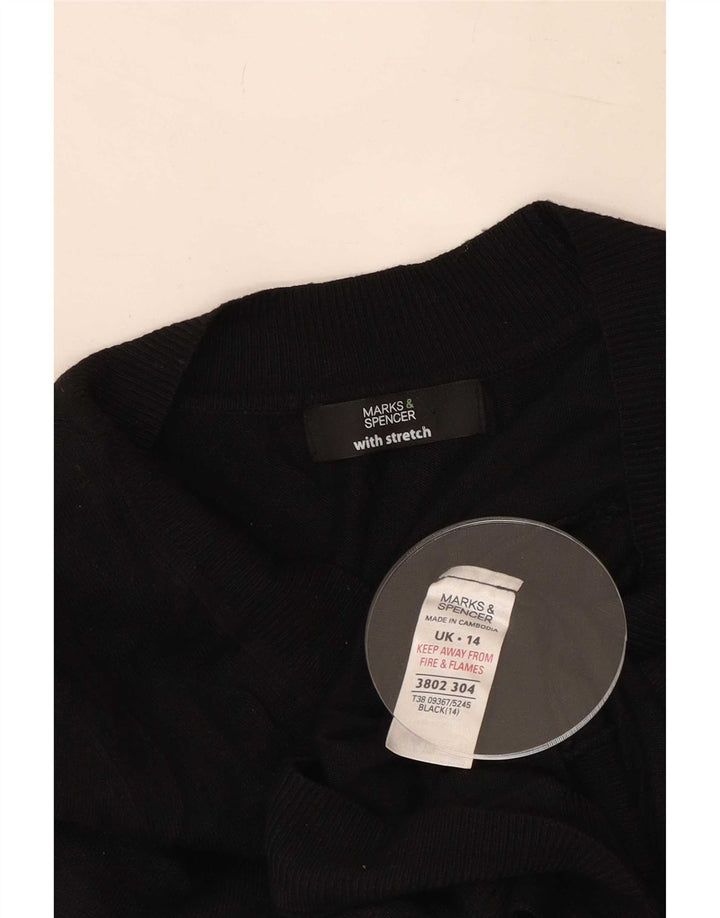 Suéter cardigã feminino Marks & Spencer Reino Unido 14 médio preto