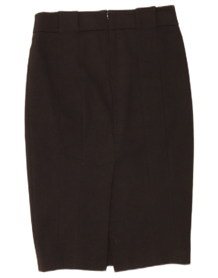 Saia lápis feminina Zara pequena W26 poliéster preto