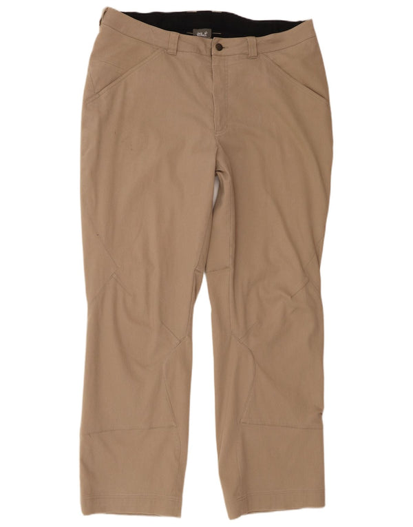 Calça masculina reta casual Jack Wolfskin W38 L31 algodão bege
