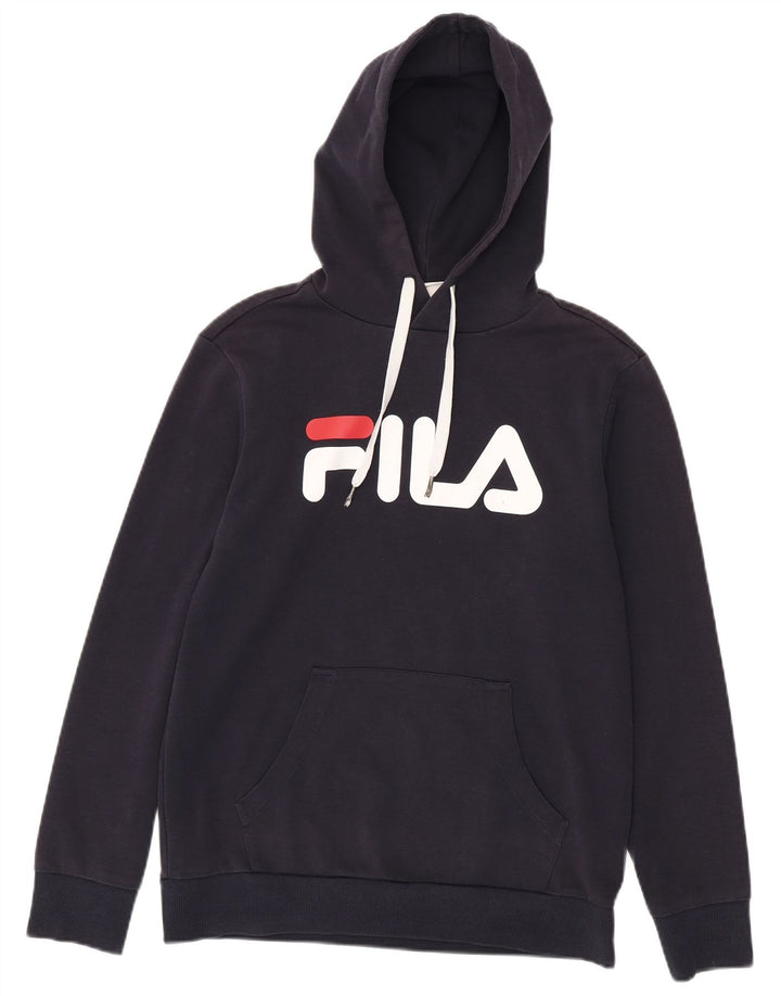 Fila Mens Graphic Hoodie Jumper Médio Azul Marinho