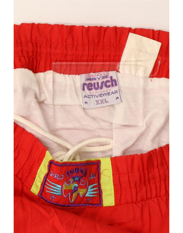 Calça de treino masculina REUSCH Joggers 2XL vermelho colorblock