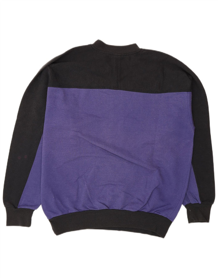 Puma moletom gráfico masculino jumper grande bloco colorido roxo