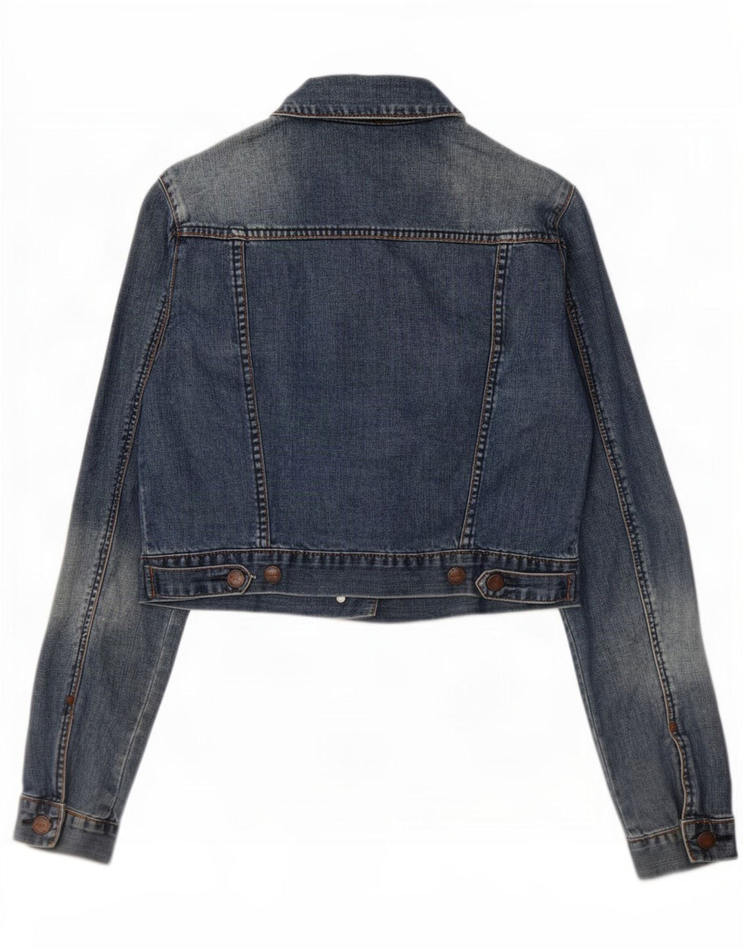 Jaqueta jeans feminina Topshop UK 12 algodão azul médio