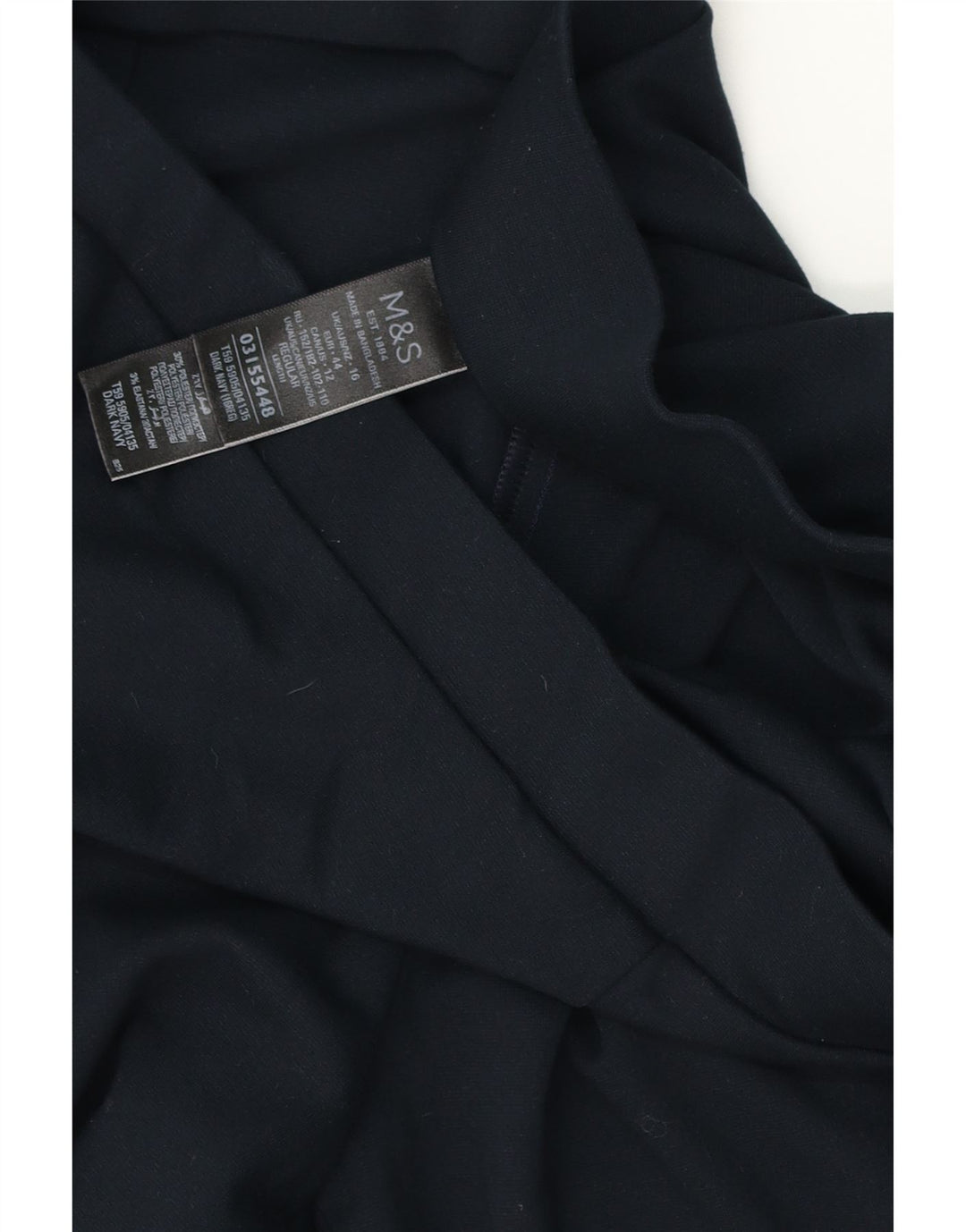 Leggings femininas Marks & Spencer UKL 16 grande viscose azul marinho