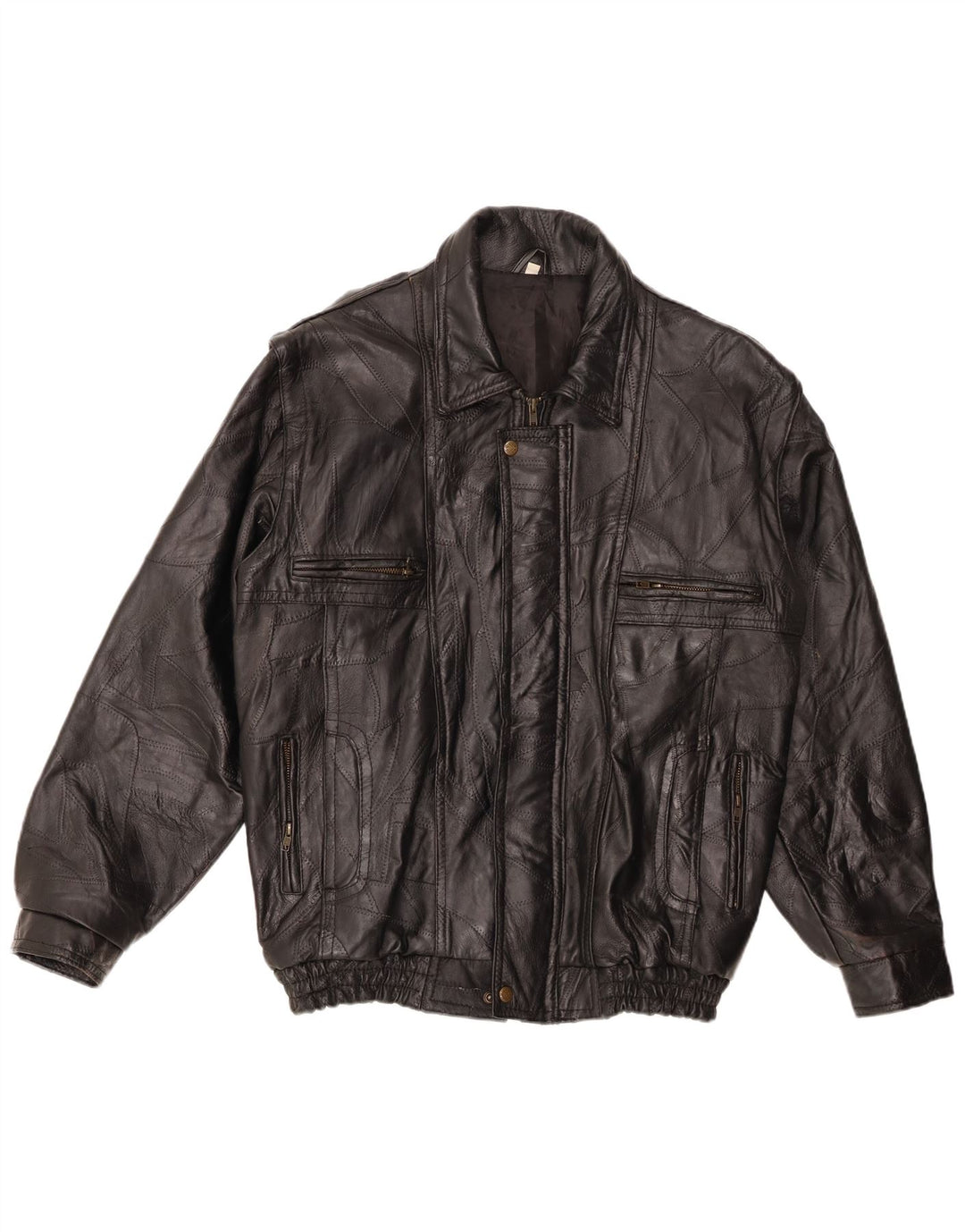 Jaqueta de couro masculina VINTAGE UK 40 grande couro preto