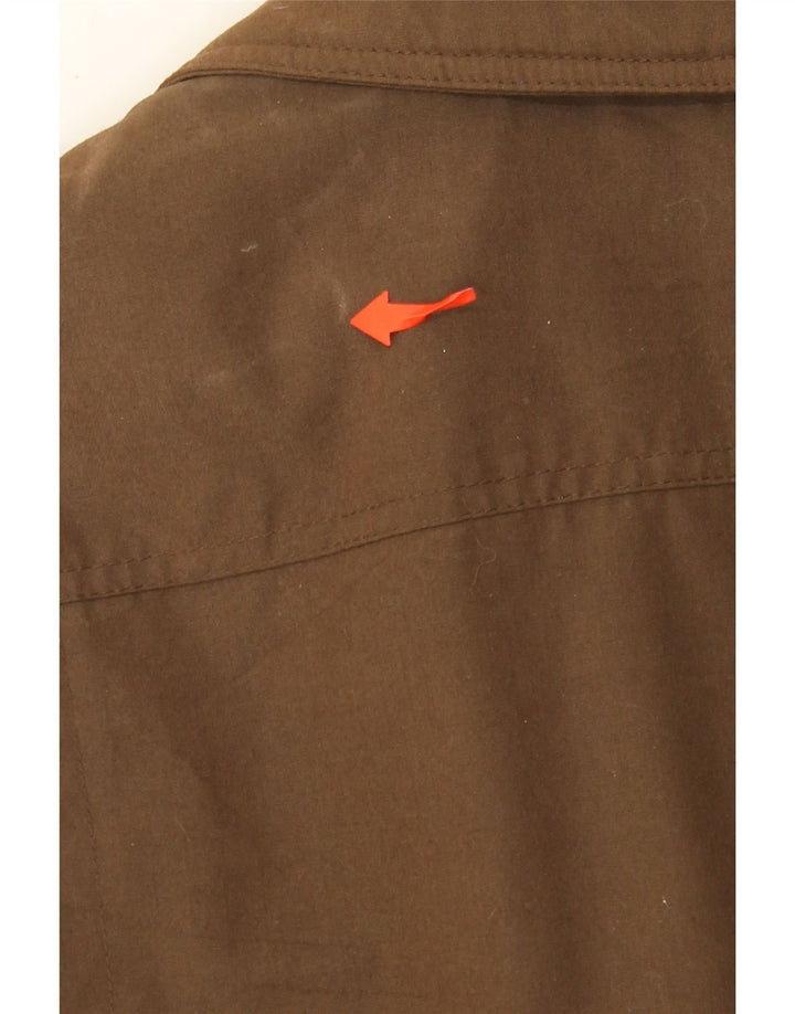 Jaqueta corta-vento masculina Sea Barrier Loose Fit UK 36 pequena marrom