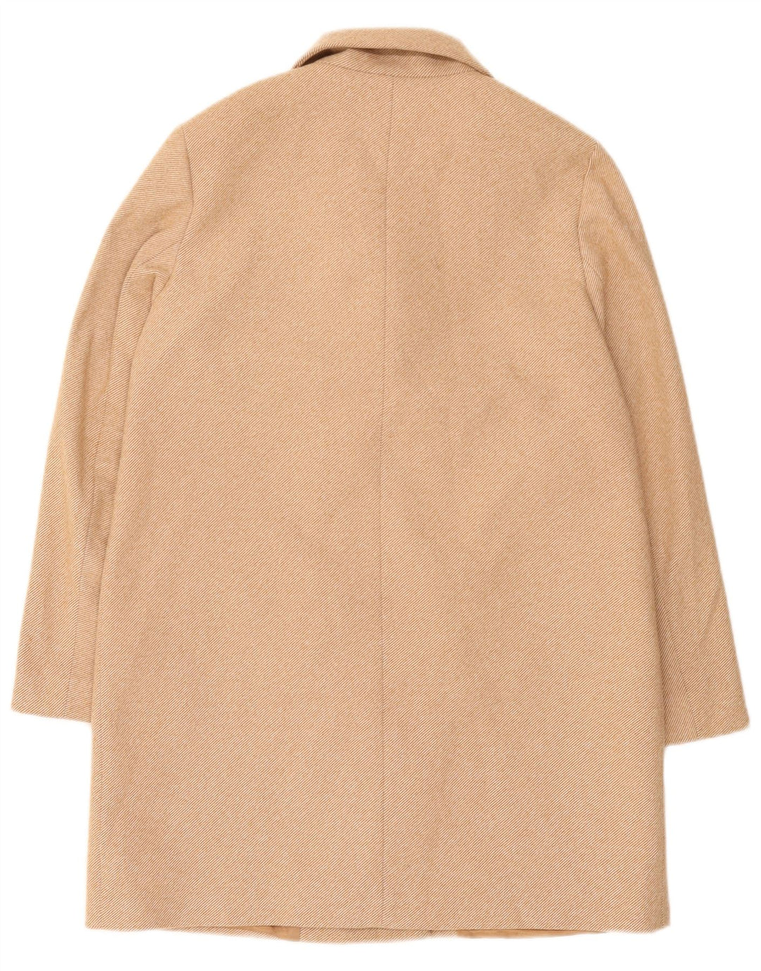 Casaco feminino Zara com peito duplo UK 14 poliéster bege médio