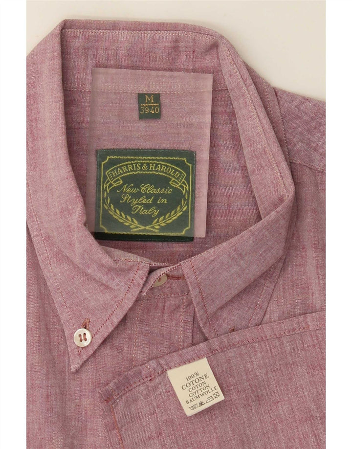 Camisa masculina Harris&Harold tamanho 39/40 médio algodão Borgonha