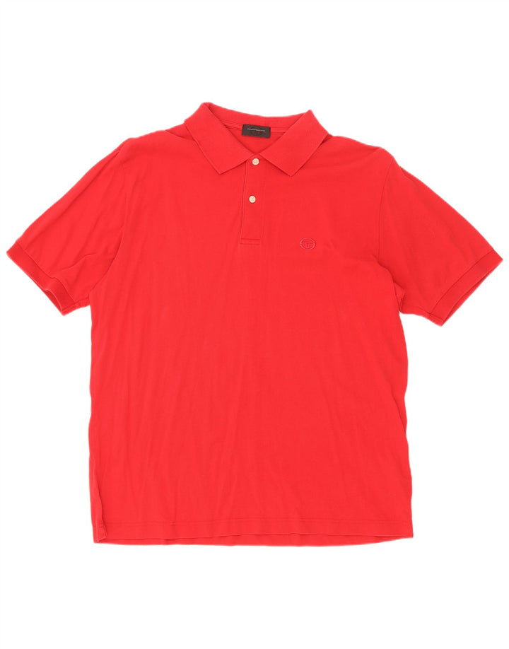 Camisa polo masculina Sergio Tacchini IT 50 algodão vermelho médio