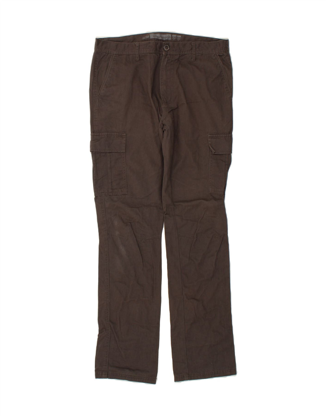VINTAGE Mens Slim Cargo Trousers W32 L32 Grey Cotton Vintage Vintage and Second-Hand Vintage from Messina Hembry 