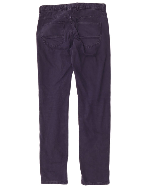 Calça casual slim masculina Massimo Dutti EU 40 médio W31 L34 azul marinho
