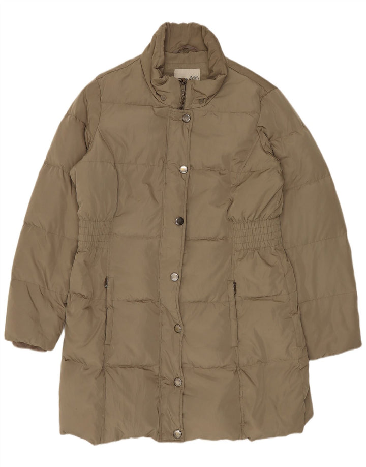 Casaco acolchoado feminino Esprit UK 16 grande poliéster cáqui