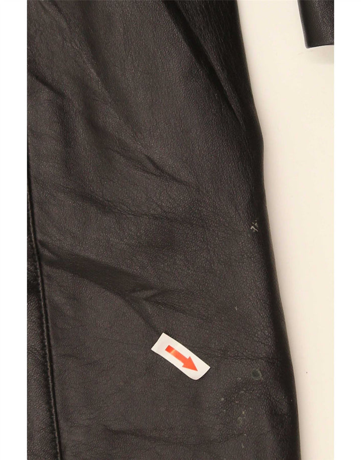 Jaqueta lendária 1957 casaco de couro feminino IT 50 XL preto
