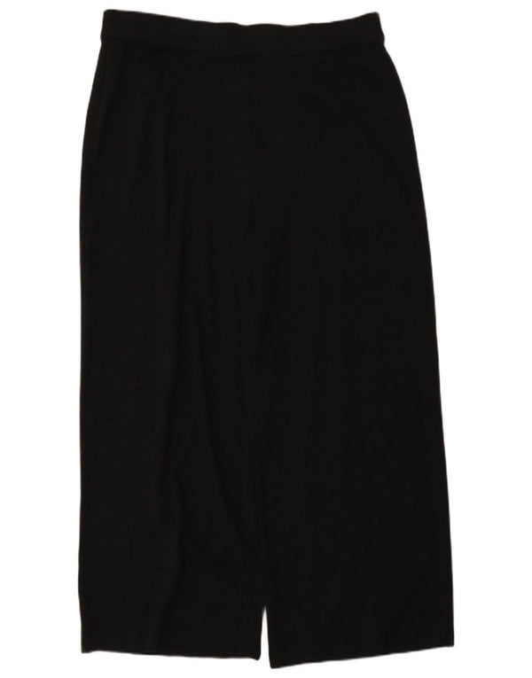 Calça feminina Marks & Spencer com pernas largas UK 18 XL W34 L28 cinza poliéster