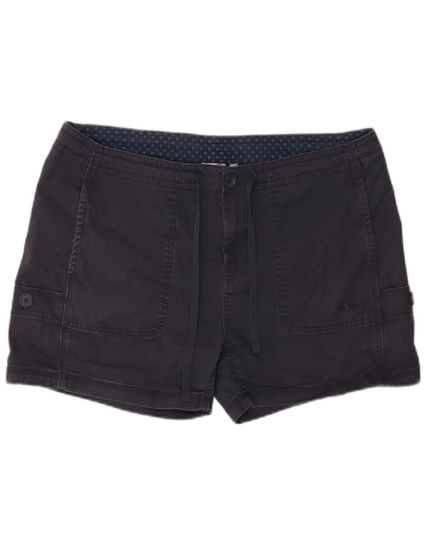 Shorts cargo feminino Weird Fish UK 14 grande W34 azul marinho algodão