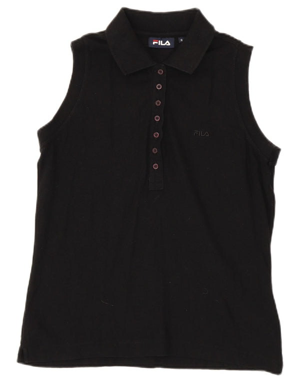 Polo Fila Menina Sem Mangas 15-16 Anos XL Preto Algodão
