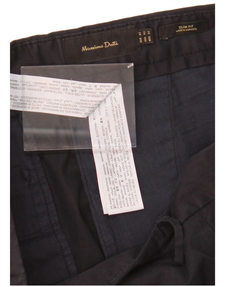 Calça Chino Masculina Slim Fit MASSIMO DUTTI W32 L33 Algodão Preto