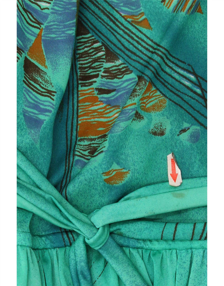 Macacão feminino vintage IT 44 poliamida floral verde médio