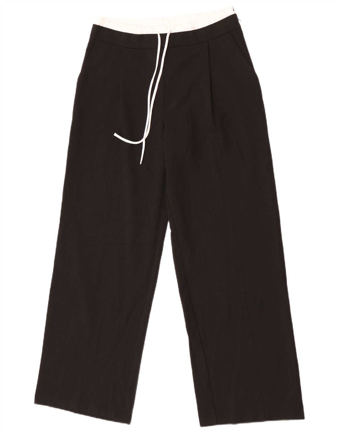 Zara Calça Chino Feminina Pegged Pequena W26 L30 Poliéster Preto
