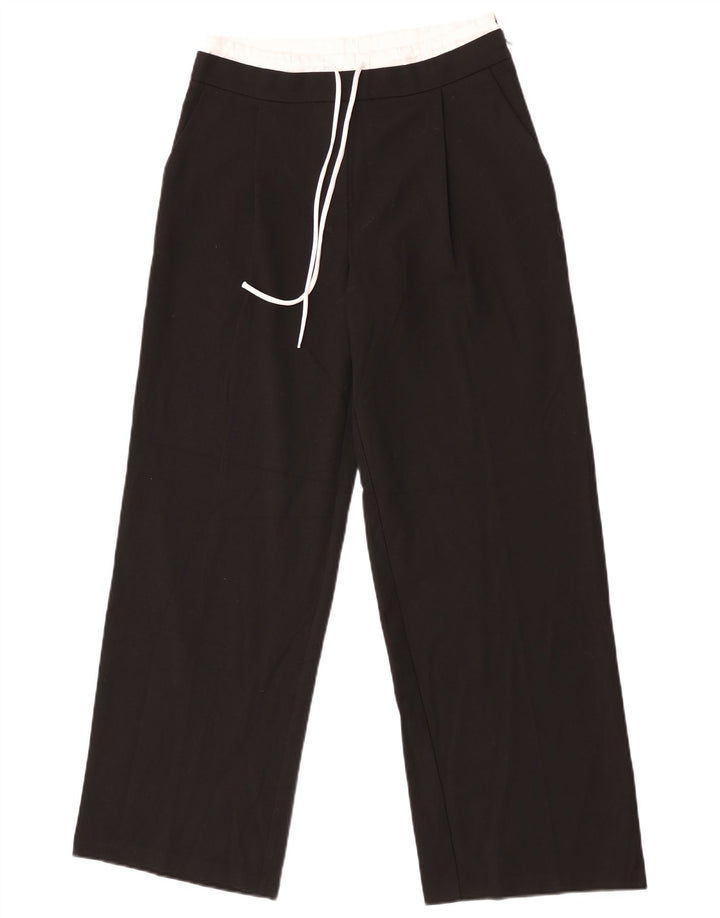 Zara Calça Chino Feminina Pegged Pequena W26 L30 Poliéster Preto