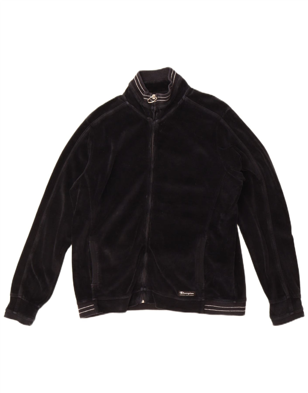 Fato de treino feminino Champion Velvet Full UK 16 grande algodão preto