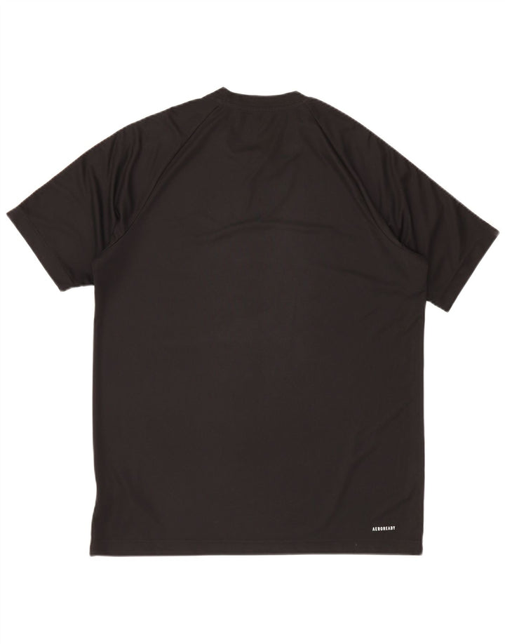 Adidas Mens Aeroready Camiseta Top Grande Poliéster Preto