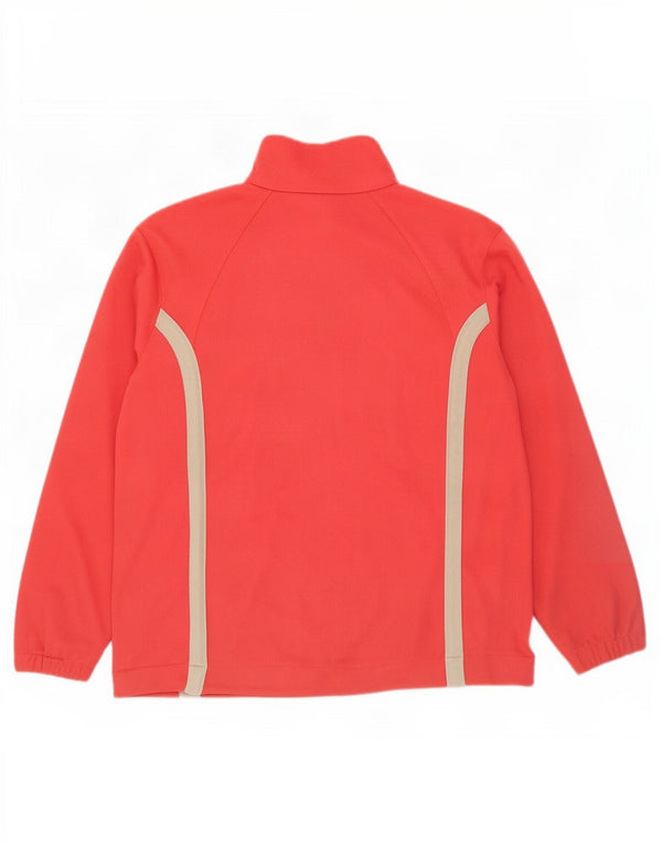 Diadora Womens Tracksuit Top Jacket UK 12 Medium Red Colourblock Poliéster