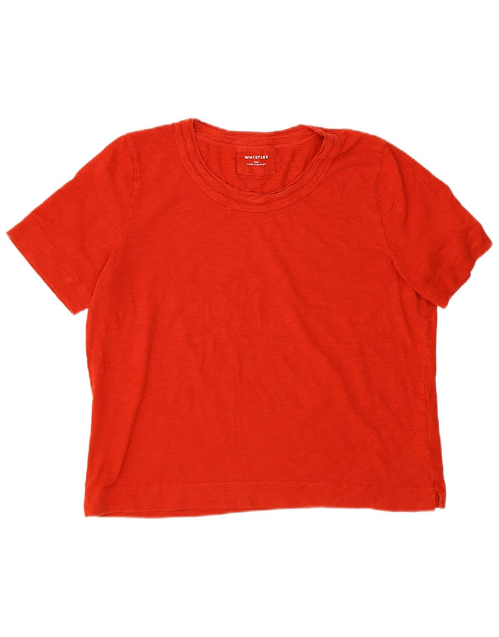 Camiseta feminina Whistle UK 14 grande algodão vermelho