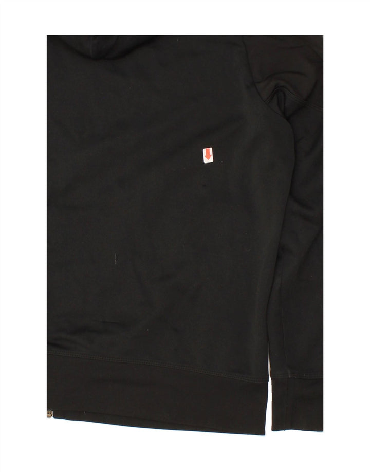 NIKE Mens Graphic Zip Hoodie Sweater Large Black Polyester Vintage Nike and Second-Hand Nike from Messina Hembry 