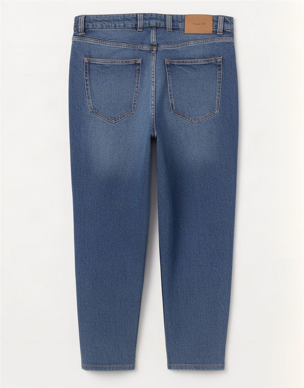 Massimo Dutti Mens Tapered Jeans EU 44 Grande W34 L29 Azul Algodão