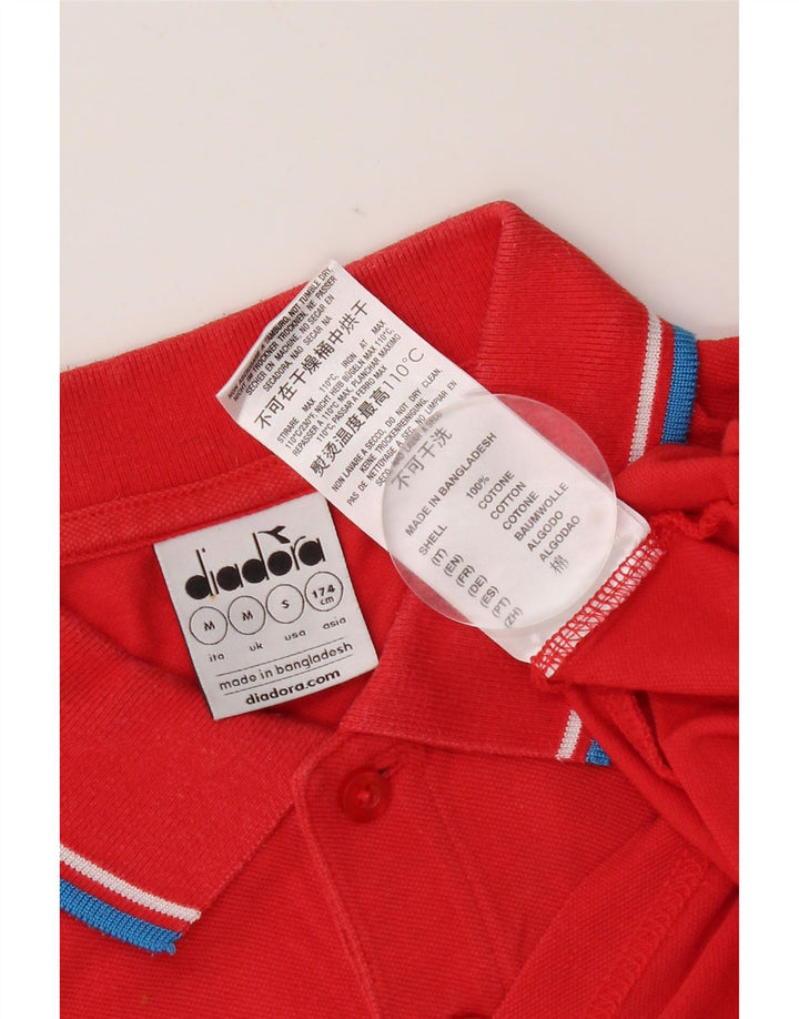 Camisa polo masculina Diadora médio algodão vermelho