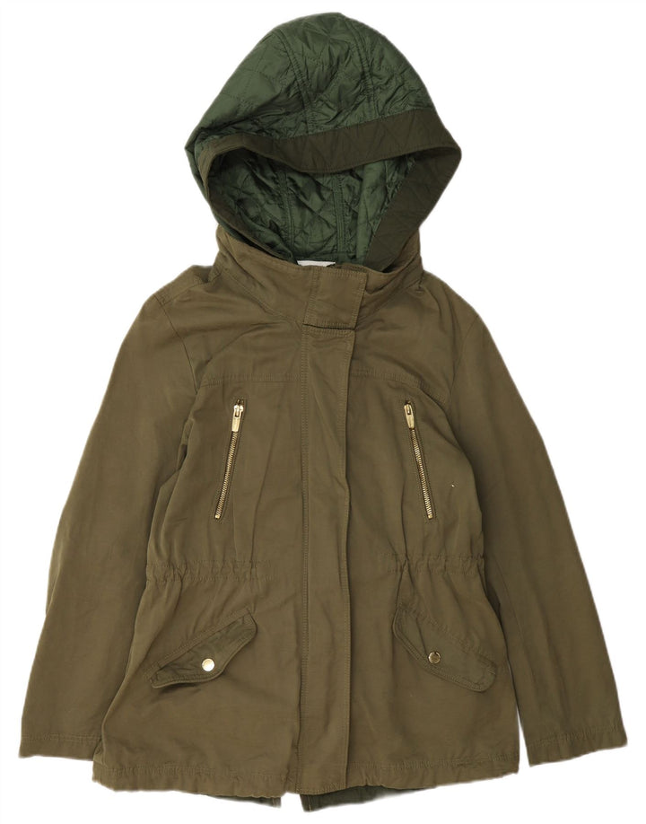 Jaqueta Parka com capuz para meninas Zara 13-14 anos Poliéster cáqui