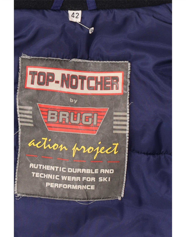 Jaqueta de esqui oversized feminina Brugi EU 42 grande bloco colorido azul esportivo