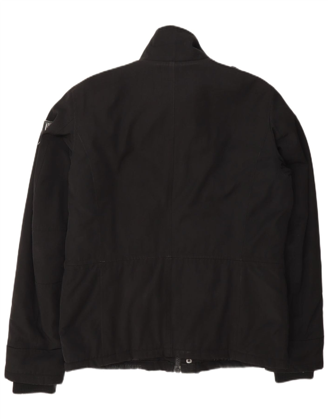 Jaqueta utilitária militar masculina Bomboogie UK 40 poliéster preto grande