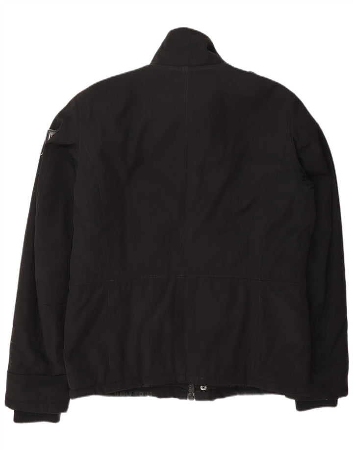 Jaqueta utilitária militar masculina Bomboogie UK 40 poliéster preto grande