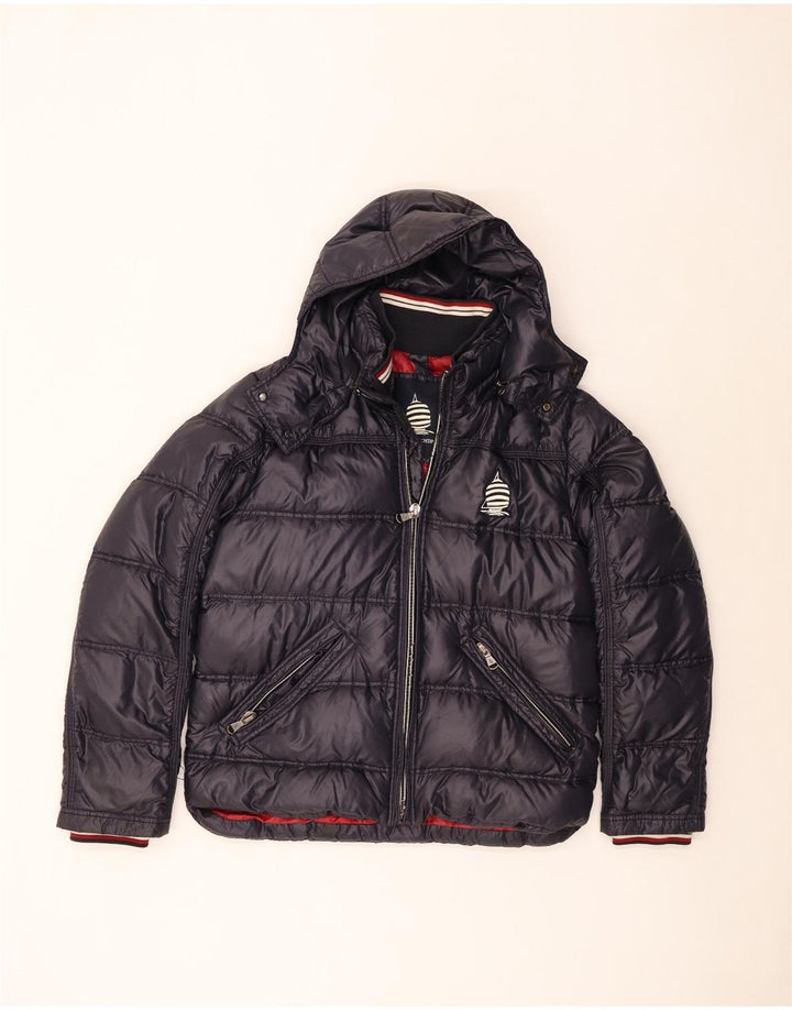 Jaqueta masculina acolchoada com capuz Marina Yachting IT 50 grande poliamida azul marinho