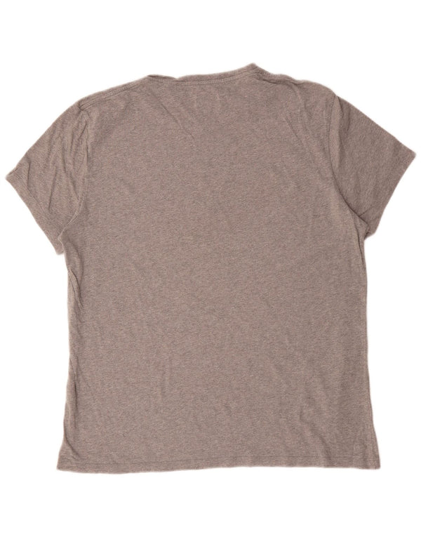 Jack Wills Camiseta masculina gráfica grande algodão cinza